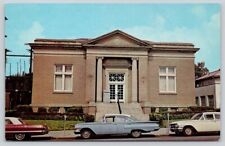 Hardin County Library Exterior Built 1905 Kenton Ohio Postcard Classic Cars picture