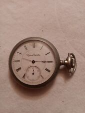 Vitg Antique 1883 Train on Back 18s 15j gr 820 Waltham Pocket Watch QYD5 As Is picture