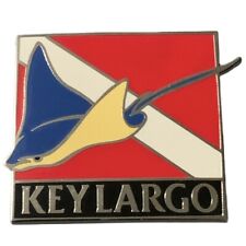 Key Largo Florida Stingray Diver Down Flag Travel Souvenir Pin picture