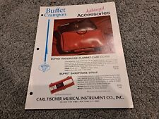Vintage Buffet Crampon Accessories Catalog for Clarinet Mouthpieces picture