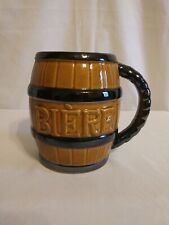 Vintage BIE´RE/Beer Barrel Ceramic Coffee Cup/Mug~4.25