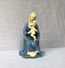 Antique Plaster Hand Painted MADDONA & BABY JESUS 9.5