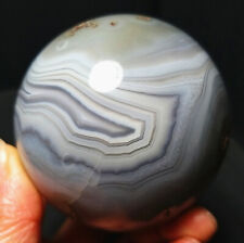 TOP 460G 69MM Natural Polished Agate Crystal Sphere Ball Healing A1339 picture