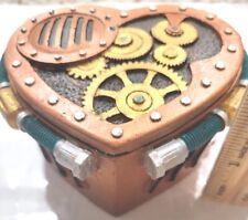 Rral Nice Steampunk Heart Shaped Trinket Jewelry Box. picture