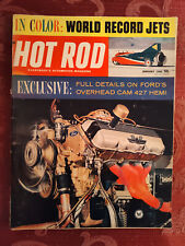 HOT ROD MAGAZINE January 1965 Ford 327 OHC HEMI World Record Jet Car picture