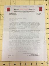 Vintage Victor Animatograph Company Sales Letter Feb 28, 1914  picture