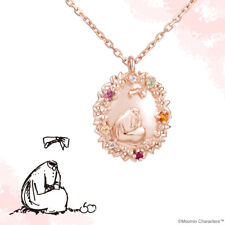 MOOMIN Ninny Ninni Necklace Silver Pink Gold Coating U-TREASURE Flower Japan picture