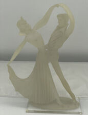 Large Mid-Century Frosted Lucite Dancers, Approximately 17” picture