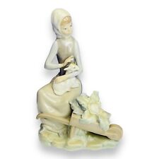 Lladro Girl With Lamb & Wheelbarrow Cabbage Figurine 4816 Made in Spain 1971-74 picture