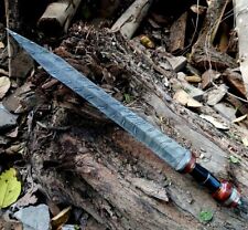 Handmade Damascus Steel Gladius Sword 27'Handmade Micarta Handle Full Tang Sword picture