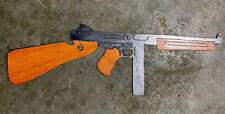 m1a1 thompson sub machine gun steel wall art cutout **WITH WOOD** picture