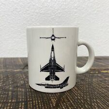 Vintage F-16C Fighting Falcon Schematic Graphic Coffee Mug Hawker Aerospace USAF picture
