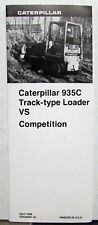 1988 Caterpillar 935C Track Type Loader VS Competition Construction Brochure picture