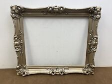 Antique Picture Frame silver wood vintage ornate gesso wall art FITS 16 x 20 picture