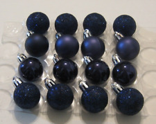 Christmas Midnight Blue Ornaments Mini Balls Combo Non Shatter 7/8