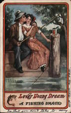 Couple 1911 Love's Young Dream: A Fishing Smack American Post Card Postcard picture