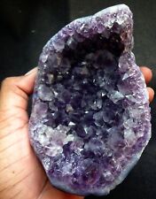AWESOME DEEP PURPLE AMETHYST CRYSTALS FORMATION SEMI GEODE MATRIX MINERALS SPECI picture