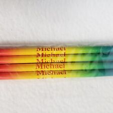 Vintage Personalized Michael name Pencils groovy colors  sealed package USA New picture