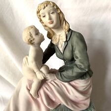Vintage MIRIAM Statue MOTHER AND CHILD Figurine ~ Heavy 12”H x 9”W picture