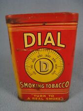 Vintage Dial Vertical Smoking Tobacco Tin picture