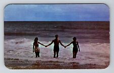 Myrtle Beach SC-South Carolina, Relaxing In Waves, c1953 Vintage Postcard picture