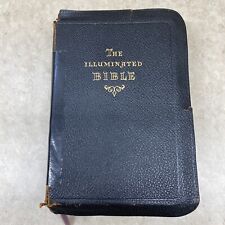 Vintage 1941 The Illuminated Bible Indexed John A. Dickson Pub. USA King James picture
