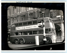 Vintage Photo 1953 Double Decker Bus View from Cab,  Guiness London JNHC 4.5x3.5 picture