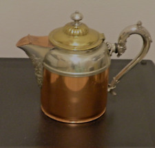 Antique Manning Bowman Metal Copper Pewter Teapot Pat. 1899 - nice/clean picture
