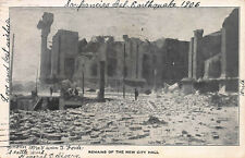 Remains of New City Hall, 1906 San Francisco Earthquake, Early Postcard, Used picture