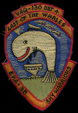 USN VAQ-130 Det 4 Last of The Whales A-3 Sky Warriors  EKA-3B Patch S-23 picture