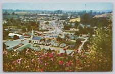 Soquel California, Historic Aerial View of the City, Vintage Postcard picture