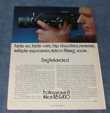 1977 Nikon R8 & R10 Super-8 Movie Camera Vintage Ad 