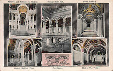 Six Interior Views of the Library of Congress, Washington, D.C., Early Postcard picture