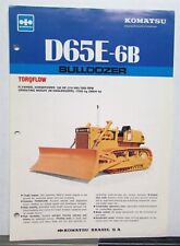 1982 Komatsu D65E-6B Bull Dozer Specifications Construction Sales Brochure picture