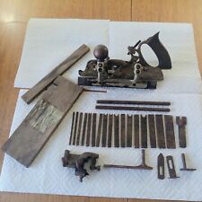 Antique Stanley 45 Woodworking Plane In Box With Cutters And Accessories  picture