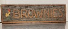 Vintage BROWNIES Wooden Sign 7.5 inches by 26 inches picture