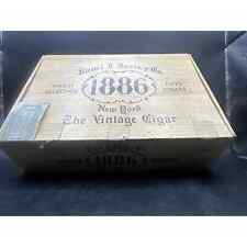 Vintage Samuel J Davis 1886 The Vintage Cigar Box New York Empty 8.5 x 6 x 2.5” picture