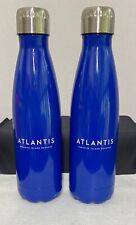 Set of 2 NEW Atlantis Bahamas Metal Water Bottles Paradise Island Double Wall picture