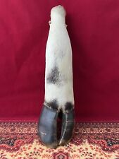Vintage Taxidermy Bull Hoof Wine Bottle Canteen Americana Oddities picture