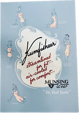 Antique 1940s Munsingwear Kumfisheer Lingerie, Ladies Underwear Advertising Sign picture