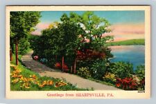 Sharpsville PA, Scenic Greetings, Roadway, Pennsylvania c1941 Vintage Postcard picture