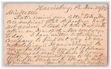 1883 JM Miller Nettie Harrisburg Pennsylvania PA Clinton Iowa IA Postal Card picture
