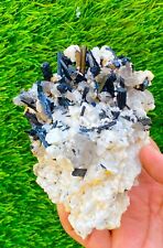 2675 carats beautiful Black color tourmaline with Quartz Albite and Flasphar com picture
