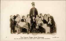 Midgets Circus Vaudeville Giant Leonard Franks AUTOGRAPH Real Photo Postcard picture