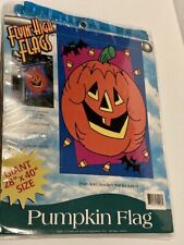 NEW Flyin’ High Flags 28”x40” GIANT Jack-O-Lantern Pumpkin Halloween Flag picture