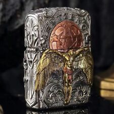 Zippo lighter Full Cover/ Constantine Guardian Angel 3-tone Metal Free 3 Gifts picture