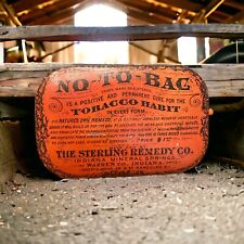Antique Sterling Remedy Co. No-To-Bac Tobacco Habit Cure Advertising Tin picture