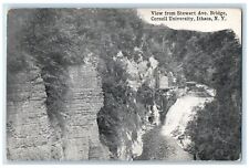 1921 View From Stewart Ave Bridge Cornell University Ithaca New York NY Postcard picture