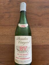 1968 vintage Beaulieu BV Vineyard Wine Bottle Beaufort Estate Pinot Chard EMPTY picture