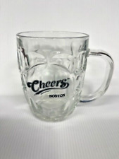CHEERS Bar Boston - Thumbprint Dimple Style Handled Glass Beer Mug 2005 picture